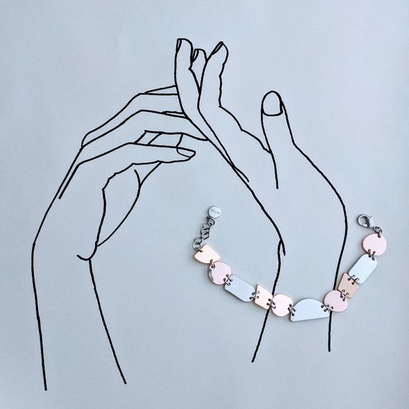 Alfani Jewelry - Tri-Tone Sculptural Flex Bracelet